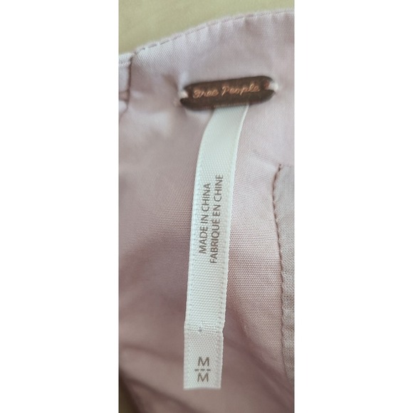 Free People Fairy Boho Women Top Medium Bell Sleeve Pink So Obviously Yours Bows - Picture 10 of 13